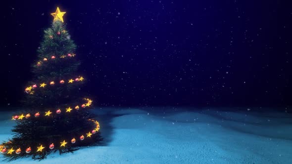 Christmas Tree Background 4K 01