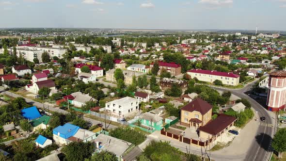 View From Top of Gryazi City in Lipetsk Region in Russia