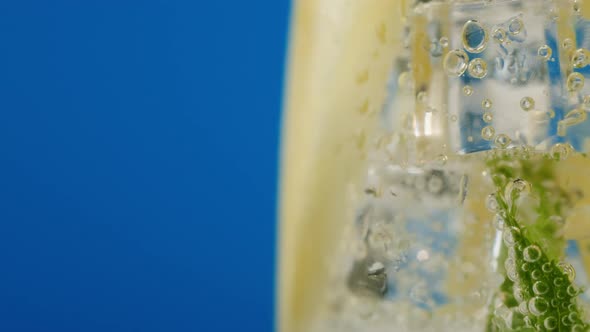 Pineapple Lemonade on Blue Background alt