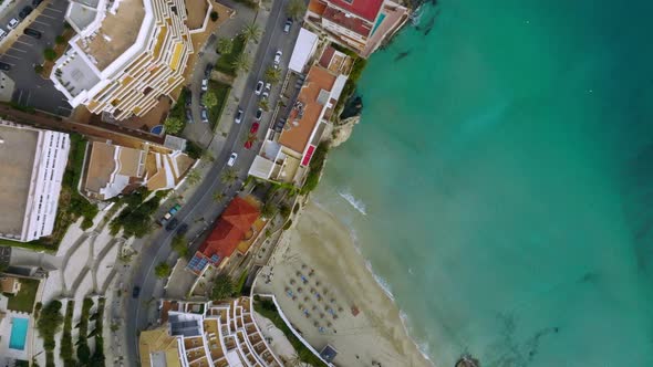 Aerial View on the Island Mallorca Port and Sea Town PalmadeMallorca alt