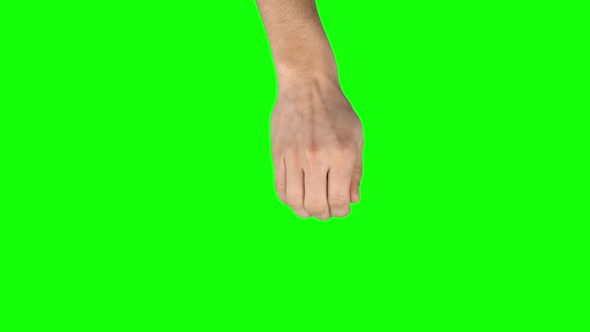 Man Hand Is Performing 4x Swipe Left and 3x Swipe Up at Tablet, Then Double Screen Gesture on Green alt