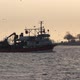 Trawler in the sea is coming back from fishing to Istanbul  - VideoHive Item for Sale