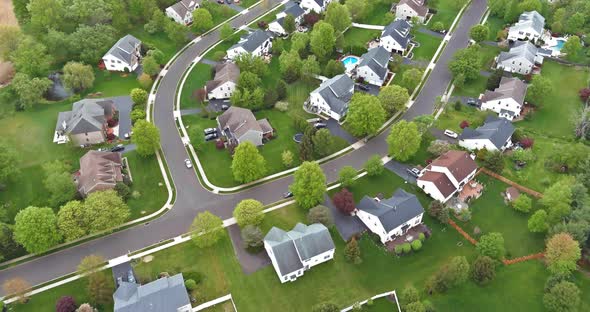 Aerial View Modern Residential District in American Town Residential Neighborhood in Sayreville NJ alt