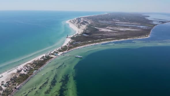 Sea Beach, Island, Lagoon, Drone Footage.