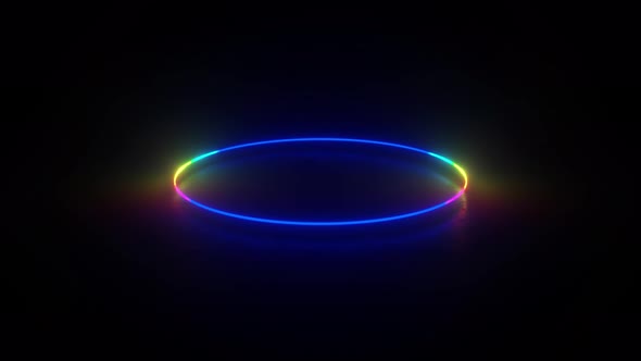 Multicolored neon circle alt