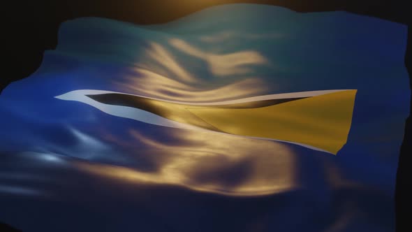 Saint Lucia Flag Low Angle View