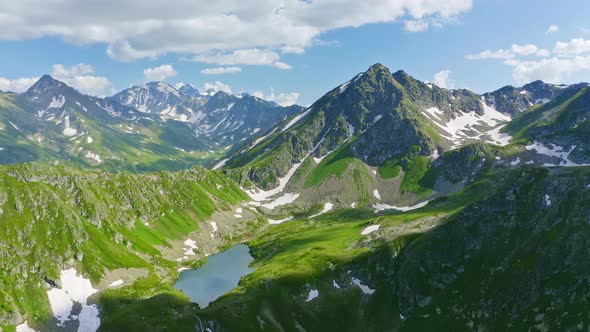 Beautiful Summer Landscape of Caucasus Mountain