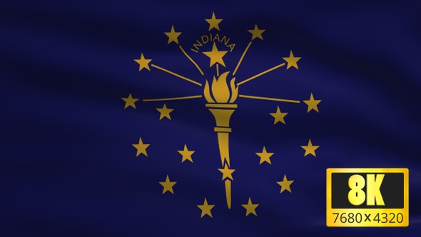 8K Indiana State Flag Background alt