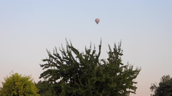 Hot Air Balloon Flying in Sky
