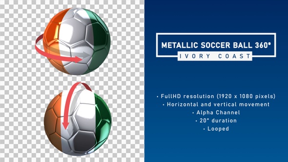 Metallic Soccer Ball 360º - Ivory Coast