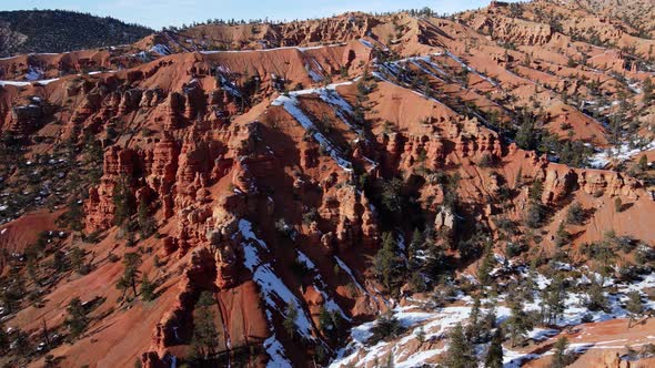 Aerial of the rugged landscape of southern Utah alt