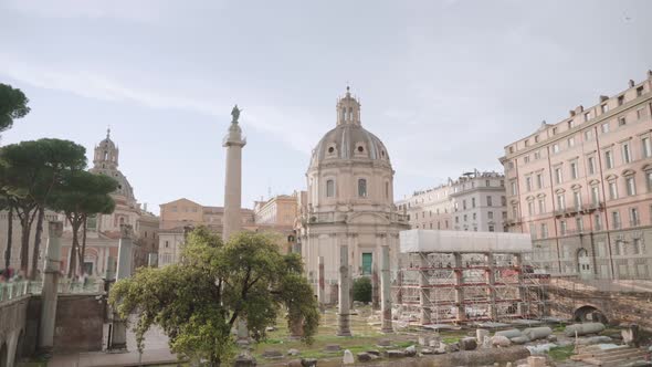 Church of Most Holy Name of Mary with Large Dome in Rome alt
