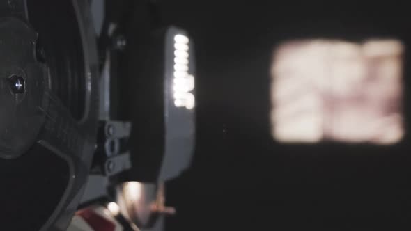 Old Projector Showing Film alt