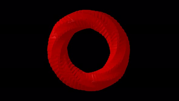 Abstract glow spiral circle 3D object