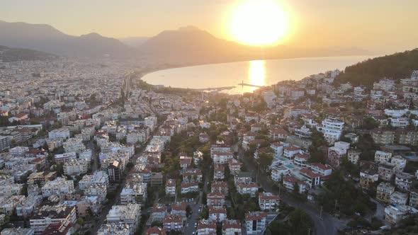Alanya, Turkey - a Resort Town on the Seashore. Aerial View alt