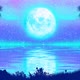 Tropical Full Moon Over Ocean - VideoHive Item for Sale