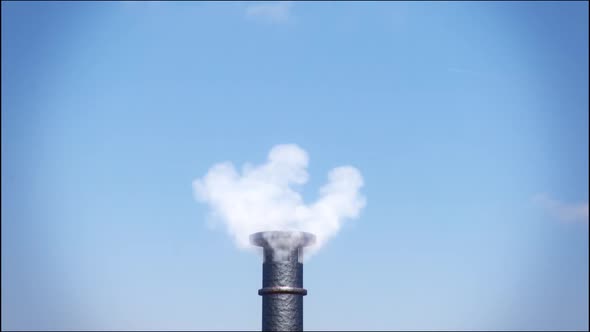 A Chimney With Outgoing Smoke