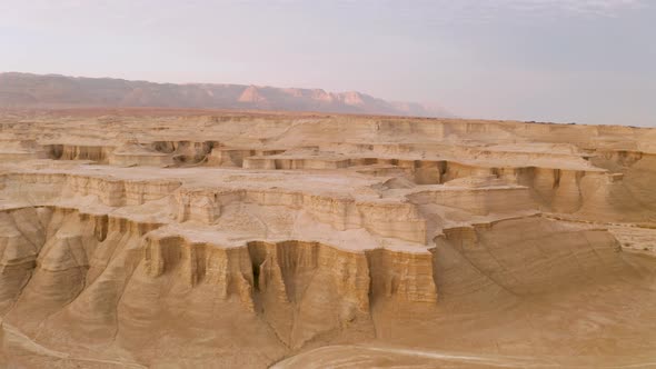 AS Flying Over the Judean Desert Near Masada and the Dead Sea alt