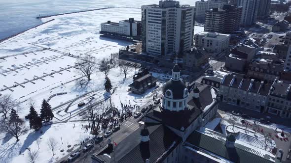 spiritual groups gathered in Kingston Ontario to offer Prayers for Peace in light of the incursions alt