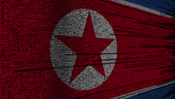 Program Code and Flag of North Korea alt