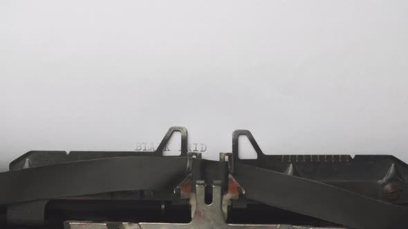 BLACK FRIDAY COUNTDOWN Text Typed on Vintage Typewriter alt