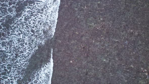 High quality footage.Colorful Sea beach beautiful waves Foaming and Splashing on the beach sand alt