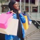 Cheerful Muslim Female Spinning Around After Shopping - VideoHive Item for Sale