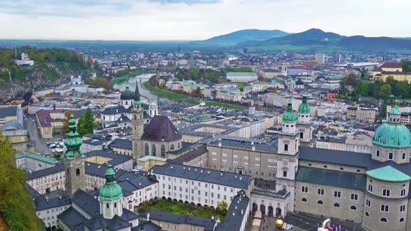 Franciscan Church and Salzburg Cathedral, Austria