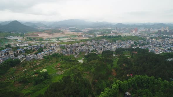 Aerial View of Songtao Miao Autonomous County, Guiyang, alt