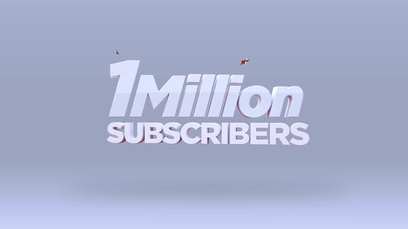 Set 4-13 Youtube 1 Million Subscribers Count Animation 4K RES