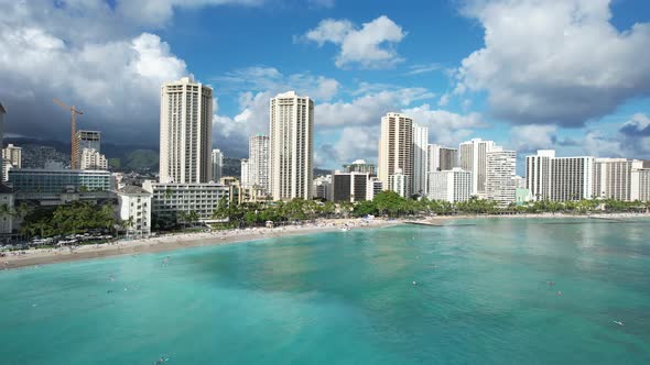 Waikiki Hotels Aerial 4 K