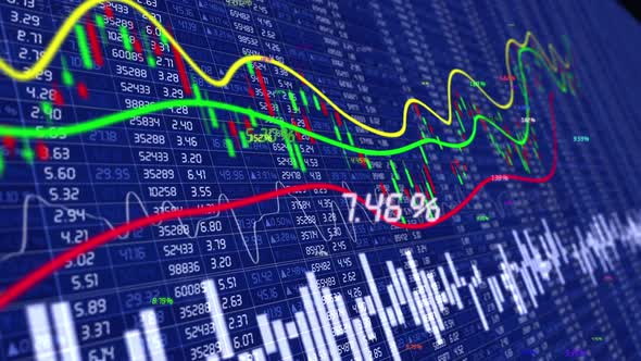 Background Of K Line Trend Curve Of Financial Data