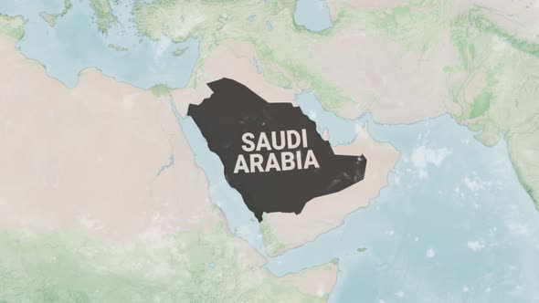 Globe Map of Saudi Arabia with a label