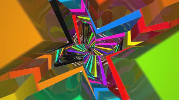 Colorful Tunnel Flythrough Loop in  UHD