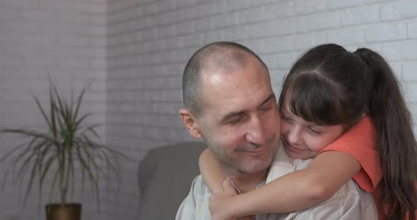 Father day together with child indoor.  alt