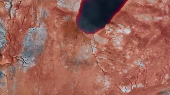 A Man Walks Away From the Bloody Red Lake - Walking on the Orange Clay Valley alt