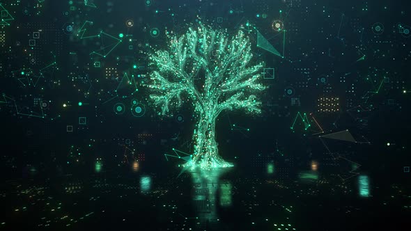 Vivid Digital Data Tree