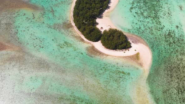 The stunning Muri lagoon and coastline in Rarotonga in the Cook island in south Pacific,. From the b alt