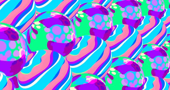 Looped 4k animation. Abstract colorful chill geometry background