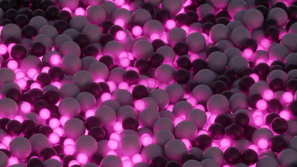 3D Render Animation with Neon Bubbles Moving alt