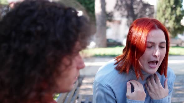 young woman vents her dissatisfaction to her boyfriend who remains silent alt