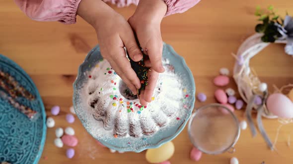 Preparation of Dough for Breakfast Home Pancakes alt