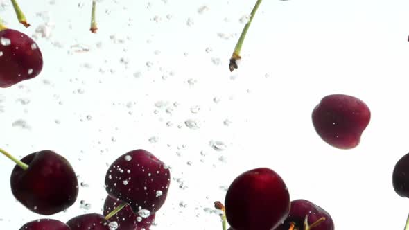 Cherry Dropping In Water