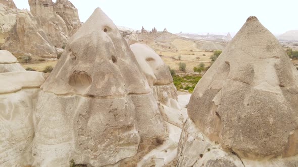 Cappadocia Landscape Aerial View. Turkey. Goreme National Park alt