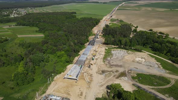 There Are Cargo Works On Construction Of The Highway alt