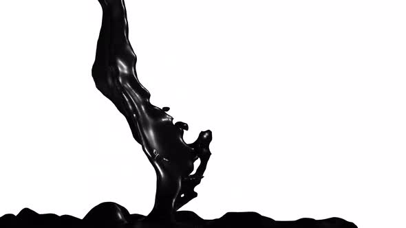 Oil Black Pouring