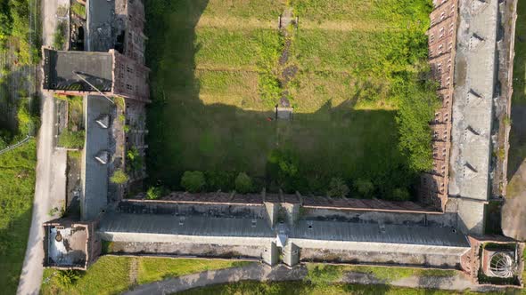 Aerial Footage Flying Over a Mansion House and Boarding School