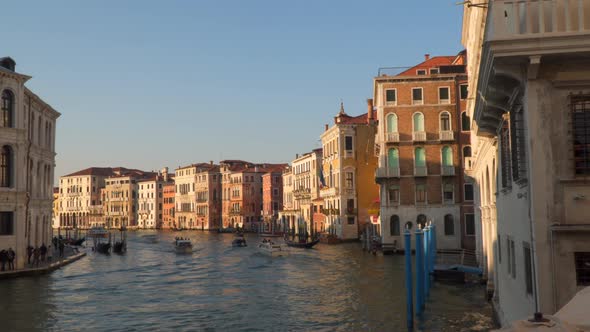 Traffic on the Grand Canal in Venice