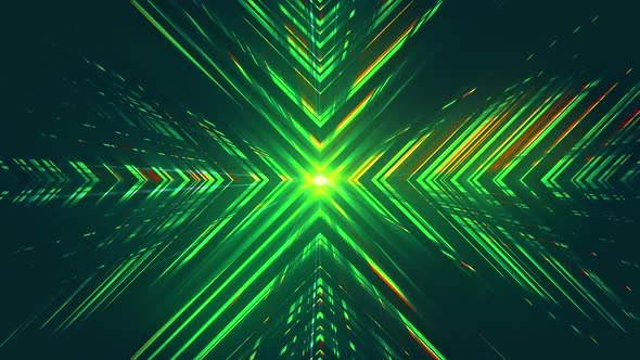 VJ Green Dynamic Sparkling Pattern