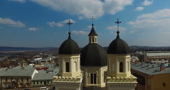 Aerial view of the orthodox church